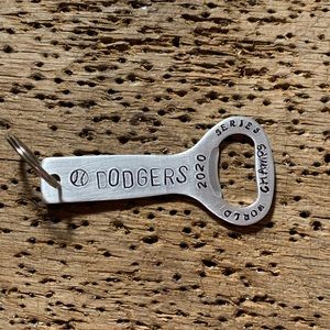 Los Angeles Dodgers World Series Bottle Opener Keychain